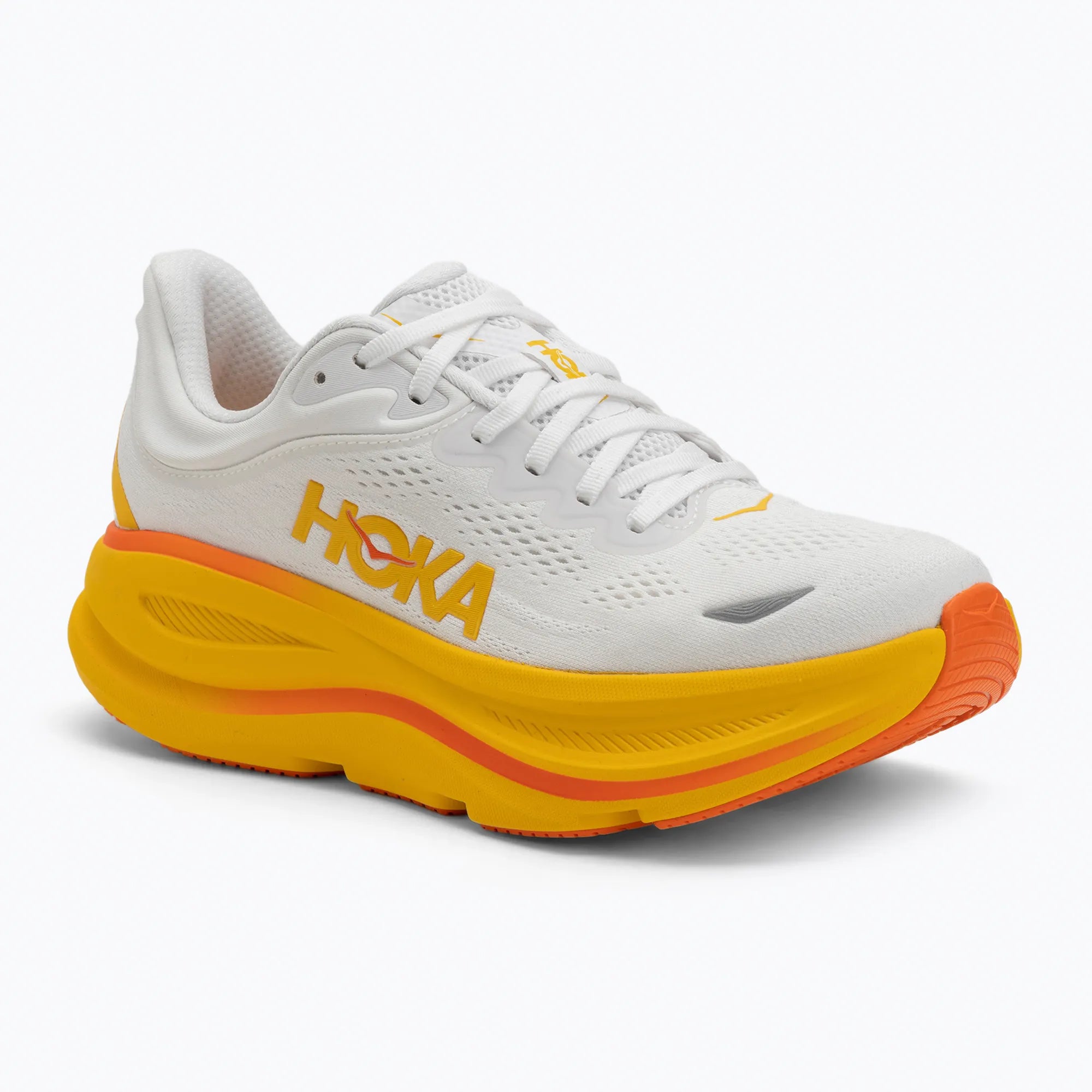 Hoka Bondi 9 Running Shoes Men - Frost/Sunflower