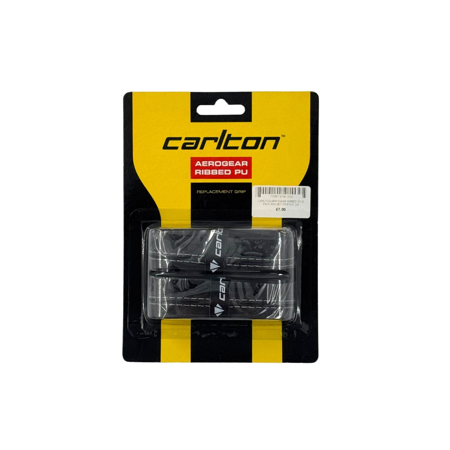 Carlton Aerogear Ribbed PU Grips- Pack of 2 - Black