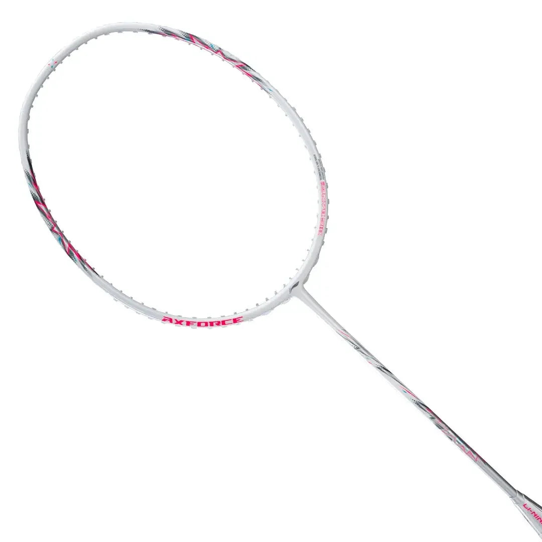 Li-Ning Axforce Bigbang Badminton Racket - Pearl White/Neon Iridescent Pink Pearl White Neon Iridescent Pink Badminton Rackets Li-Ning