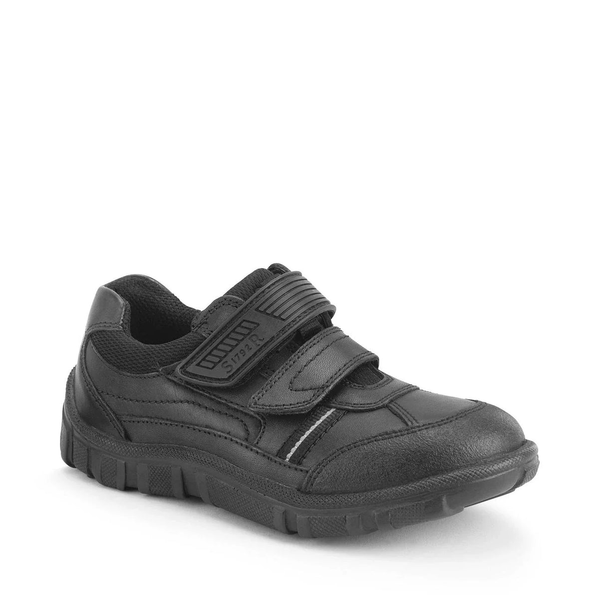 Start-Rite Luke 2273 boys' leather school shoes, black, side view
