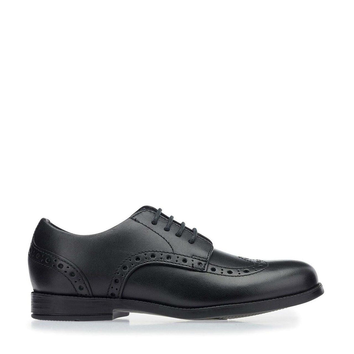 Start-Rite Brogue Pri 2745 lace-up school shoes, black leather, front view