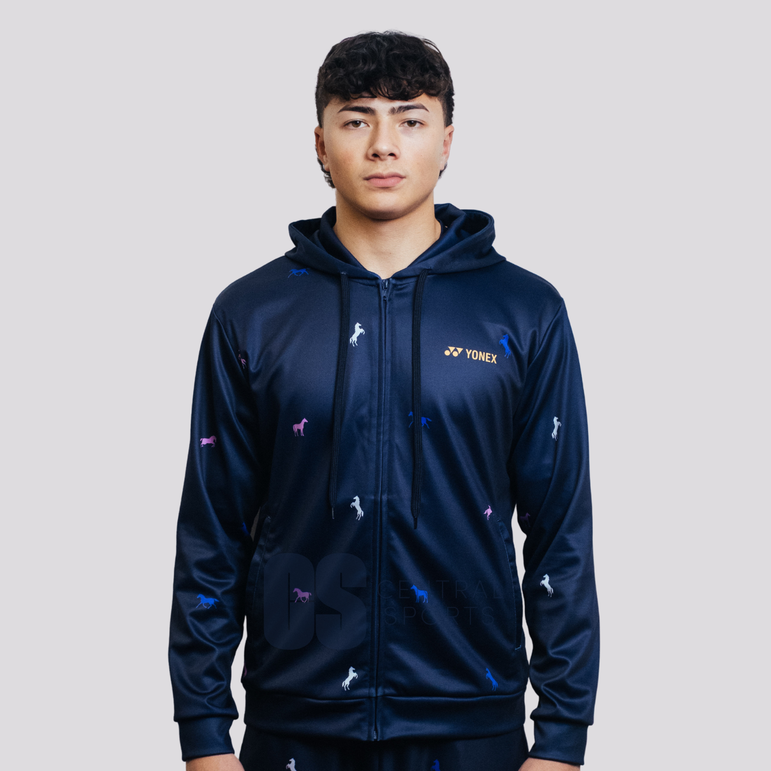Yonex Night Rider – Unisex Zip Hoodie (Ink Blue) Yonex CNY2026 Zip Hood Sweat A Unisex Ink Blue Clothing Yonex
