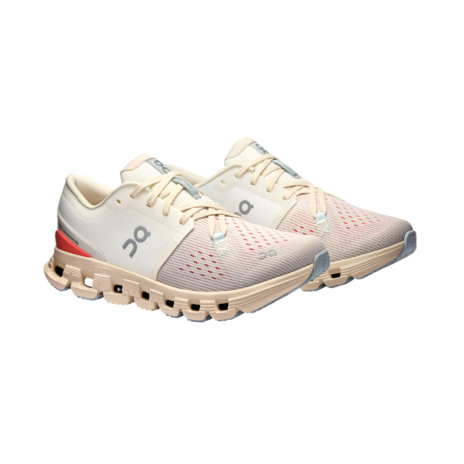 On Cloud X 4 (3WE30073297) Shoe Women Ivory/Salmon