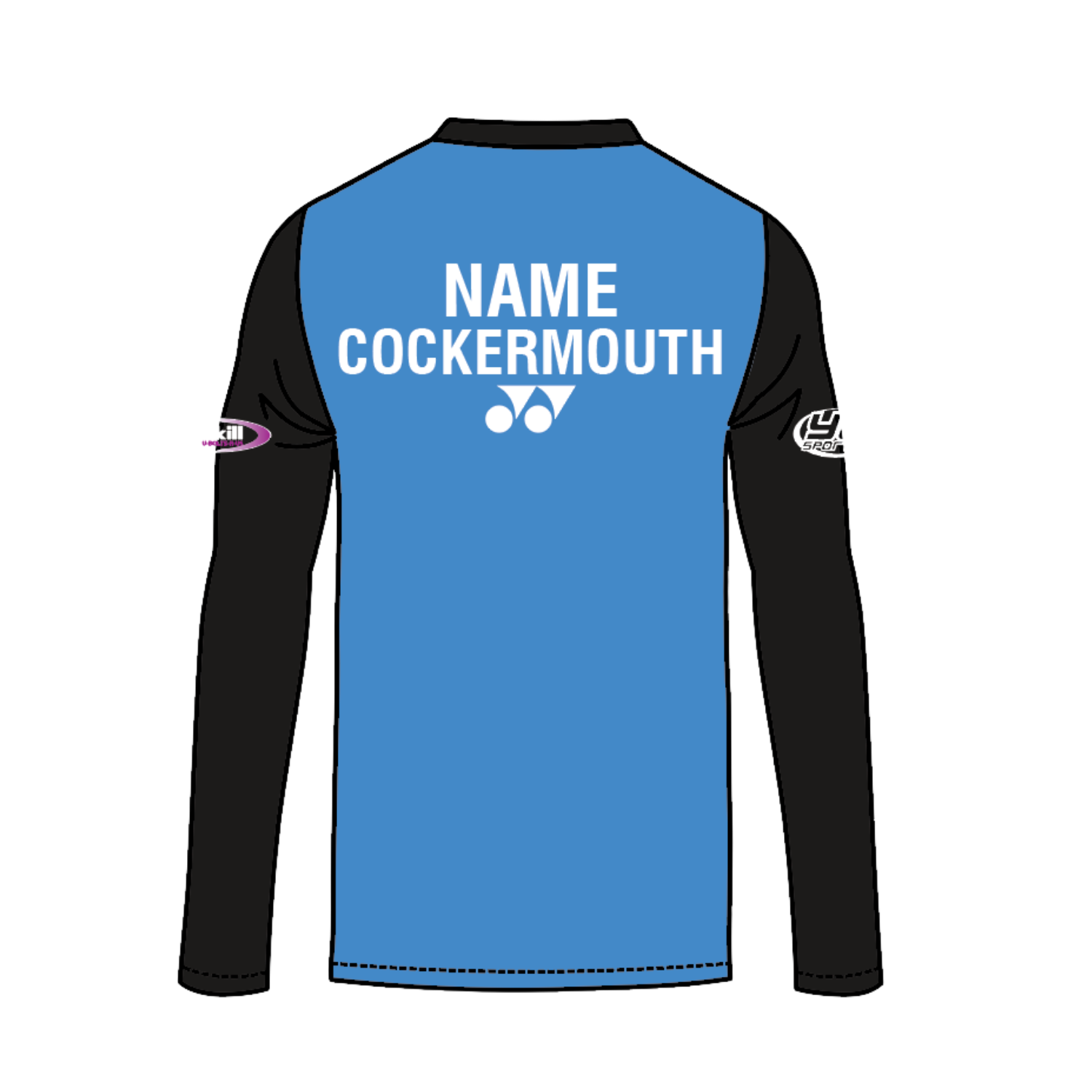Yonex Cockermouth Badminton Long Sleeve Junior - Sky/Black
