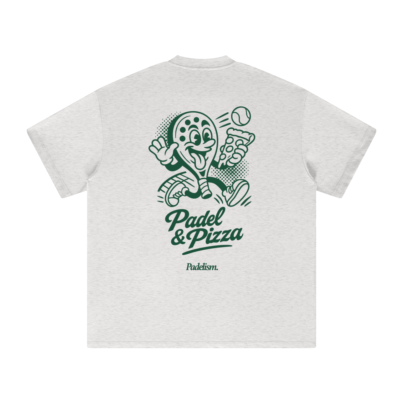 Padel & Pizza - Heavyweight T-Shirt Oat Gray Padelism