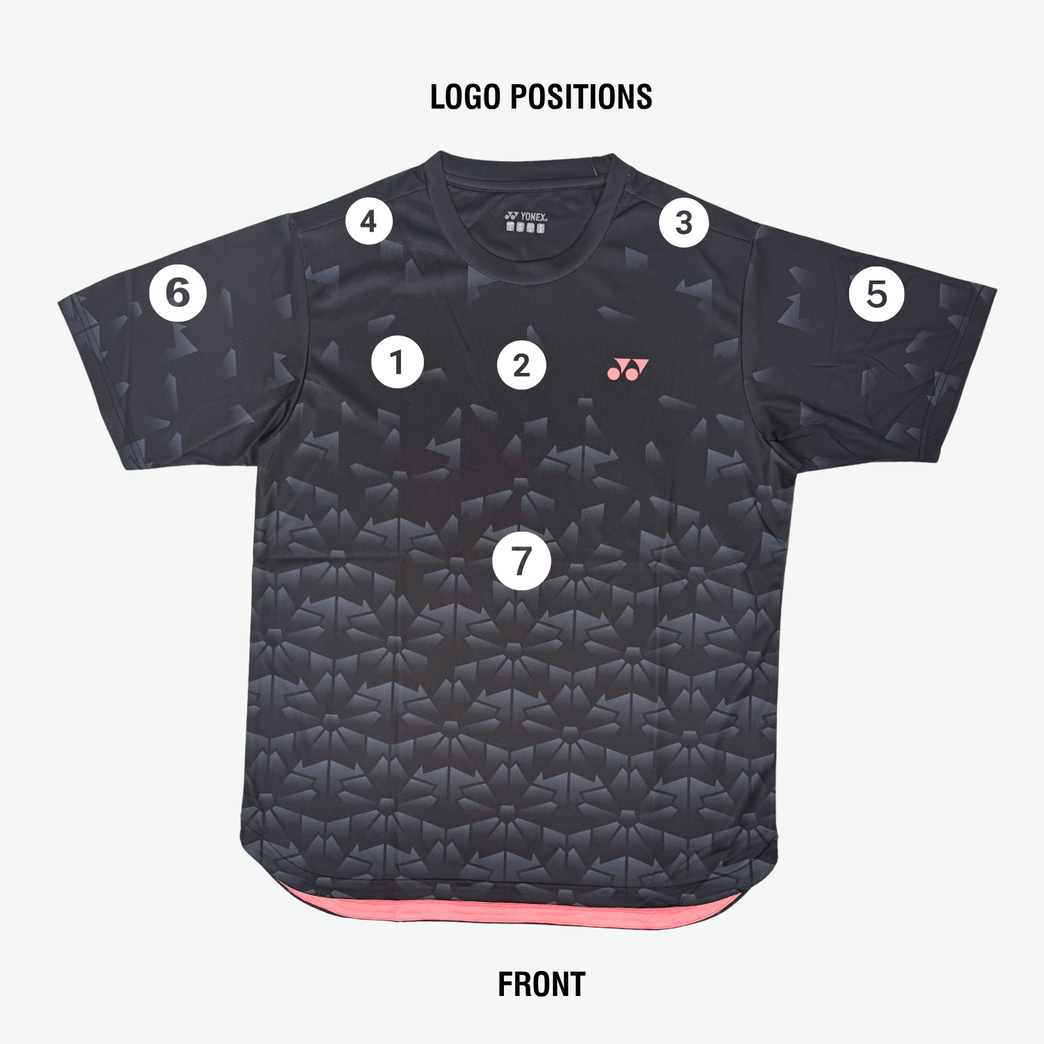 Yonex Crew Neck YTM 13 Sakura T-Shirt Unisex - Black