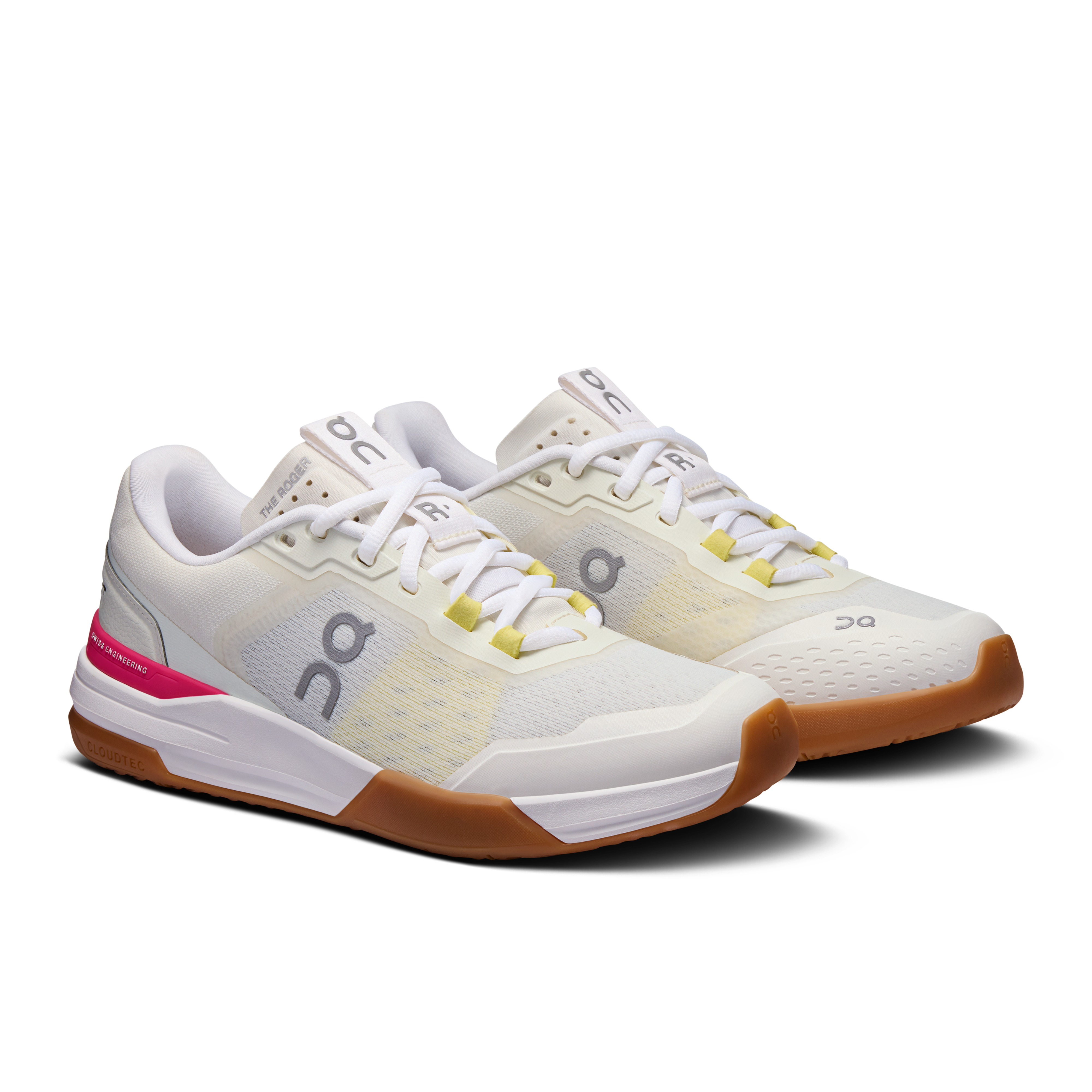 On THE ROGER Advantage Pro Tennis Shoes Women - Ivory/Pink