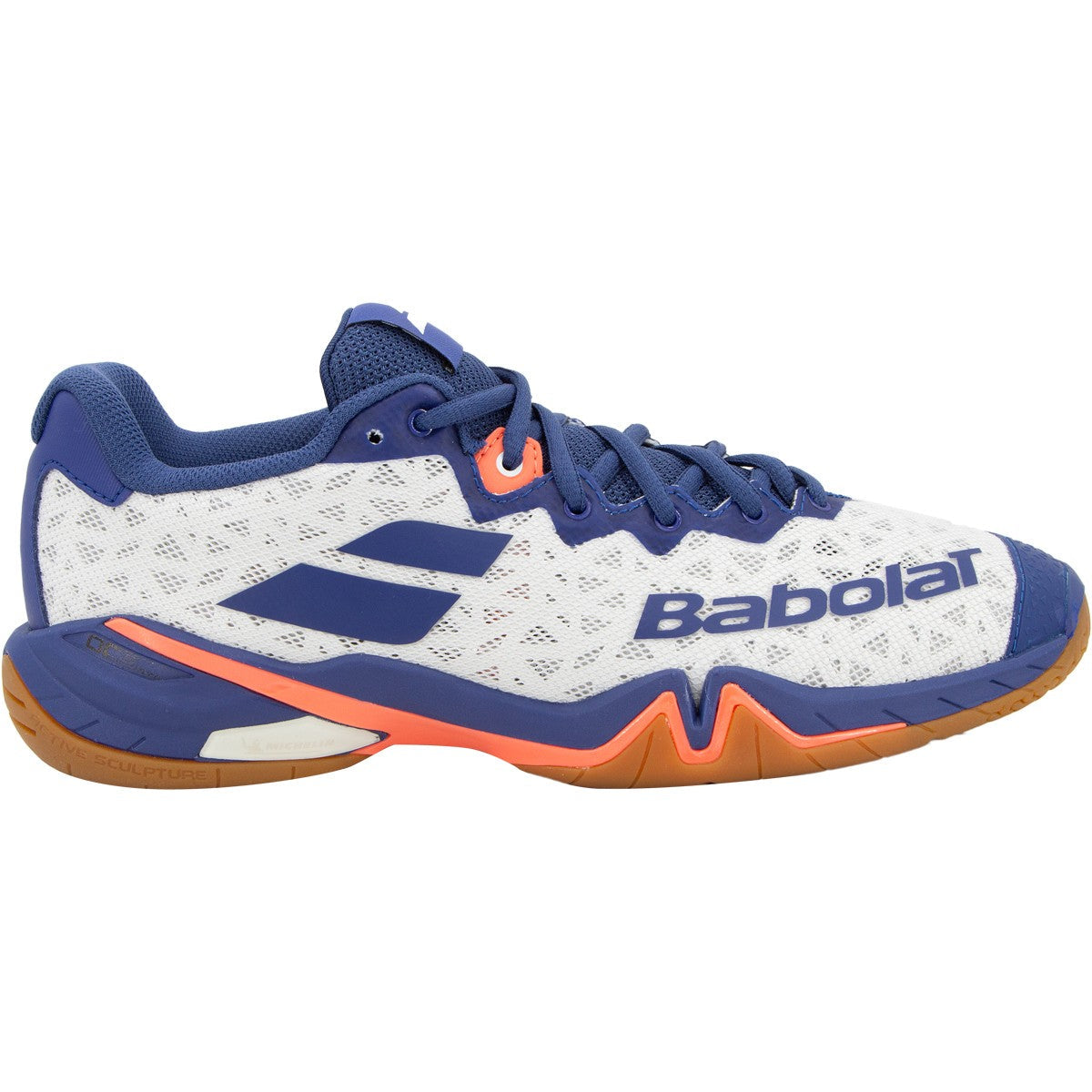 Babolat Shadow 4 Badminton Shoe Men - White/Navy White Navy UK 9.5 Badminton Shoes Babolat