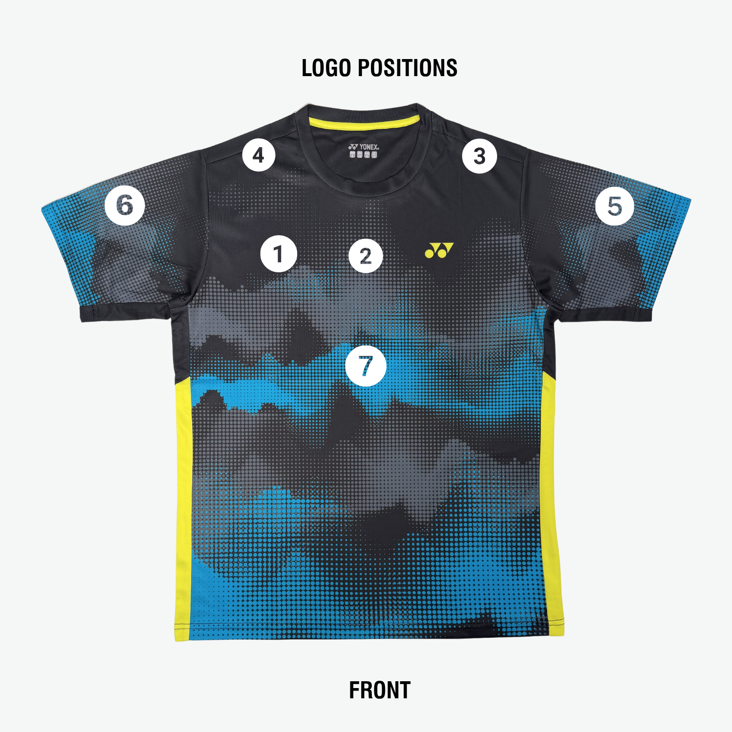 Yonex Crew Neck YTM 12 Mystic Mountains T-Shirt Unisex - Black