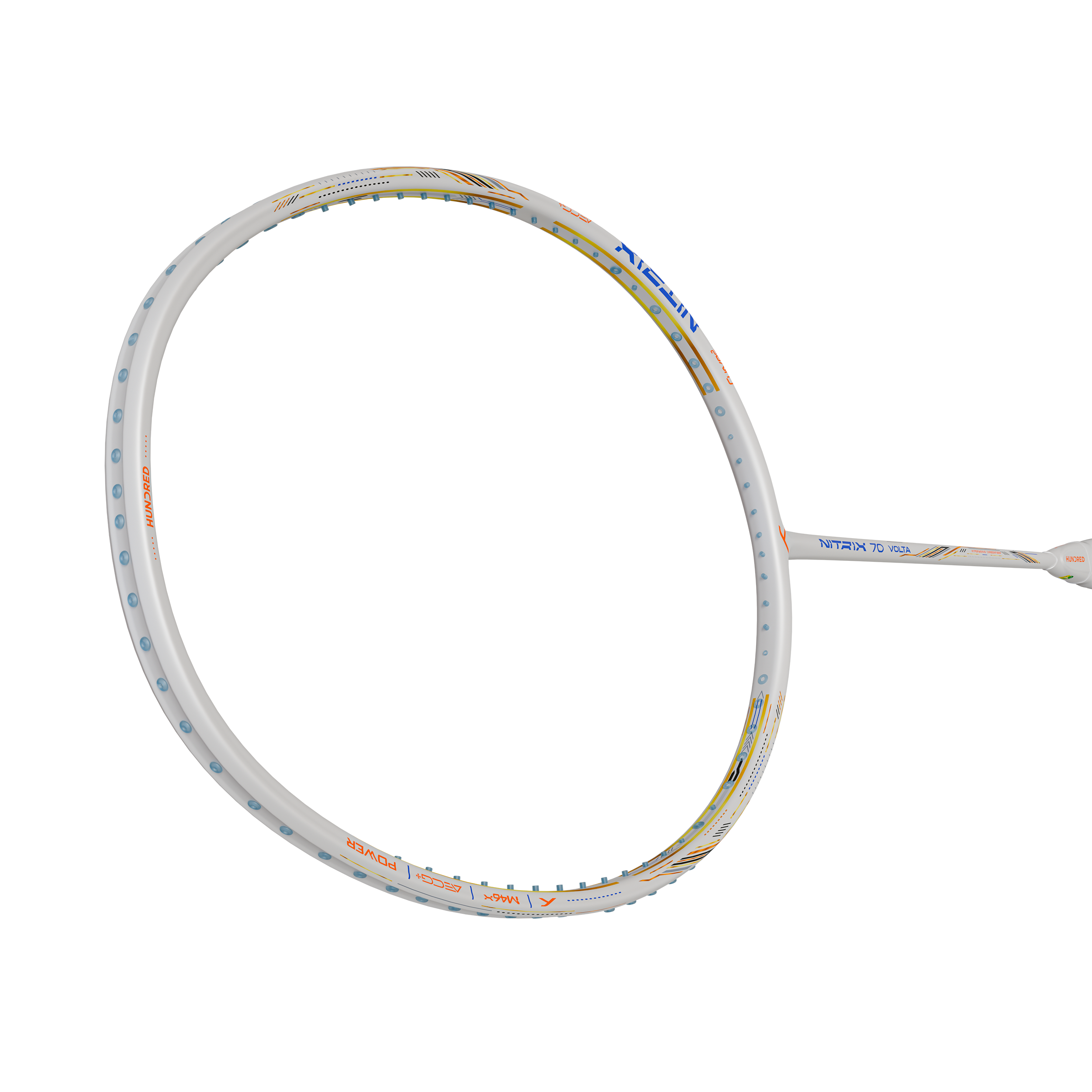 Hundred Nitrix 70 Volta Badminton Racket - White
