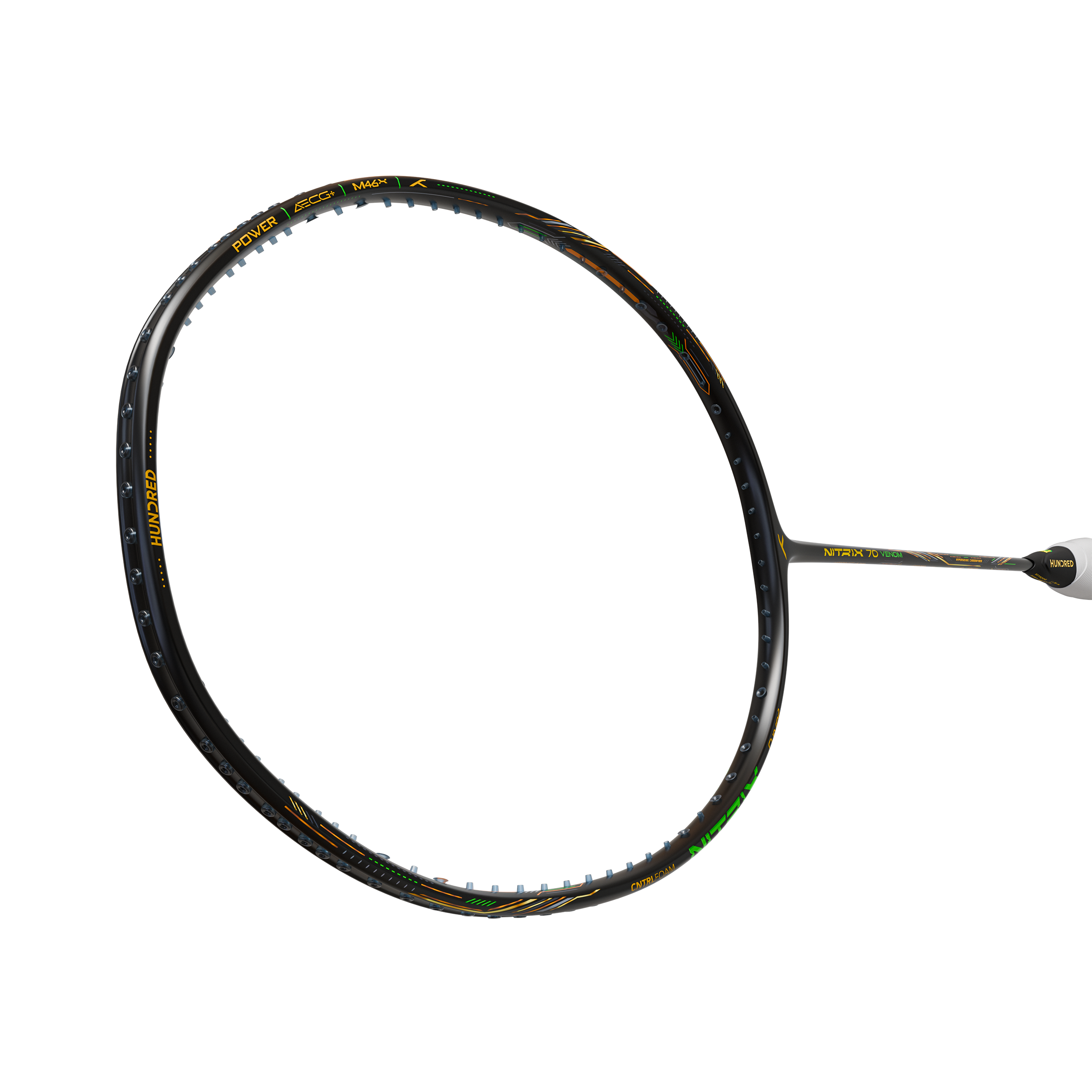 Hundred Nitrix 70 Venom Badminton Racket - Black/Green