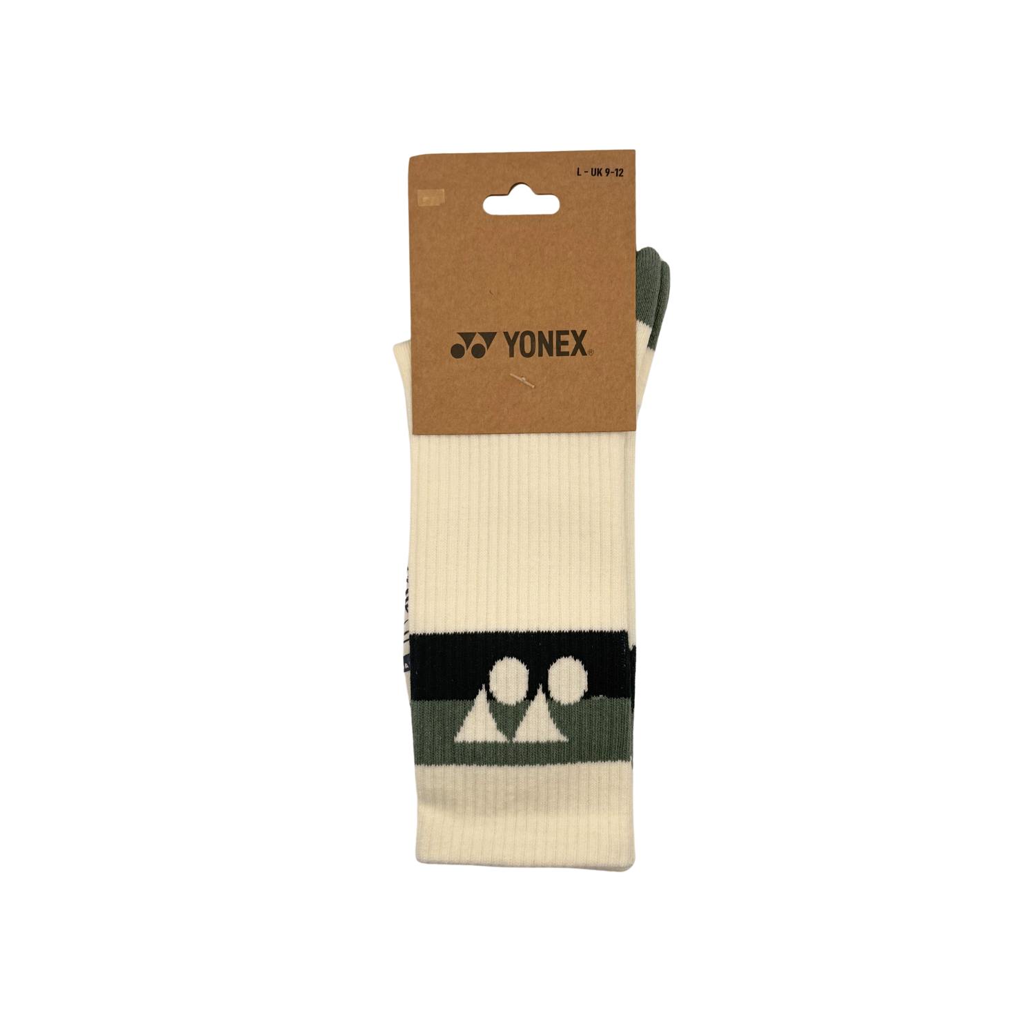 Yonex All England 1899 Crew Sock 26 Unisex - Cream Clothing Yonex