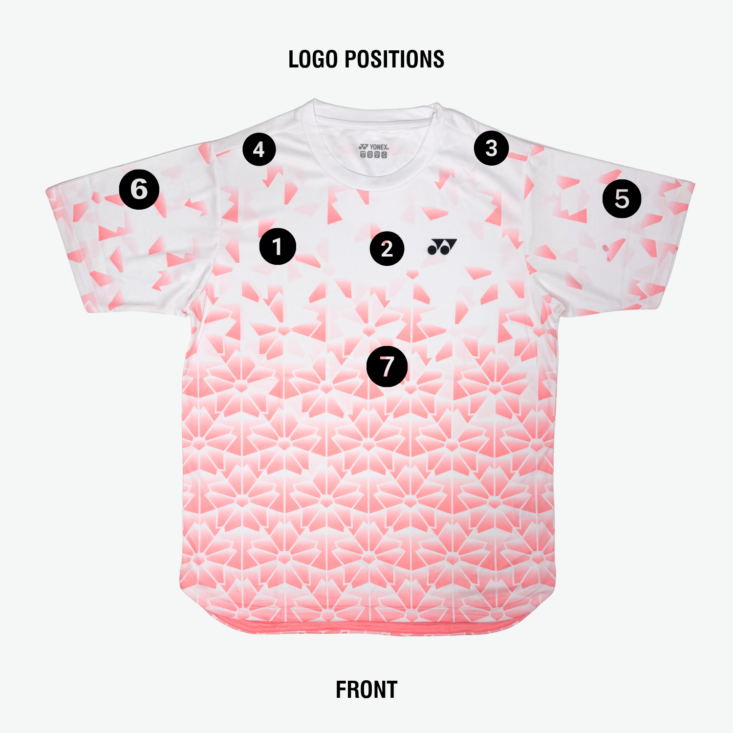 Yonex Crew Neck YTM 13 Sakura T-Shirt Unisex - White