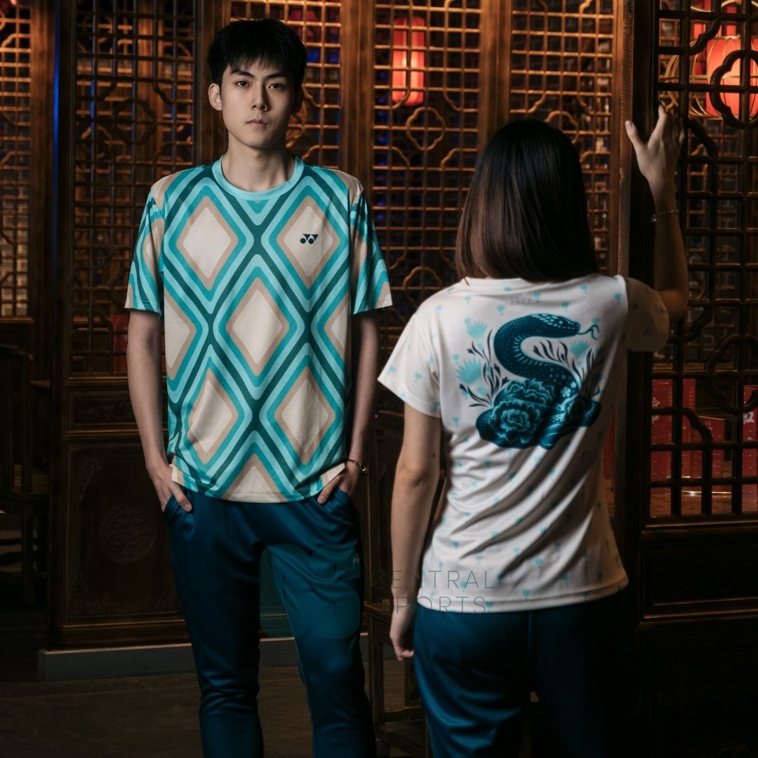 Yonex Diamond Tech T-Shirt Men Jade/Ivory Clothing Yonex