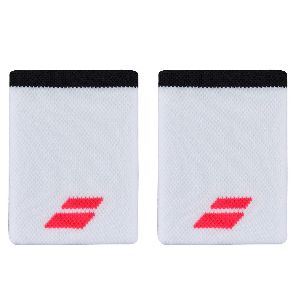 Babolat Logo Jumbo Wristband - White/Red