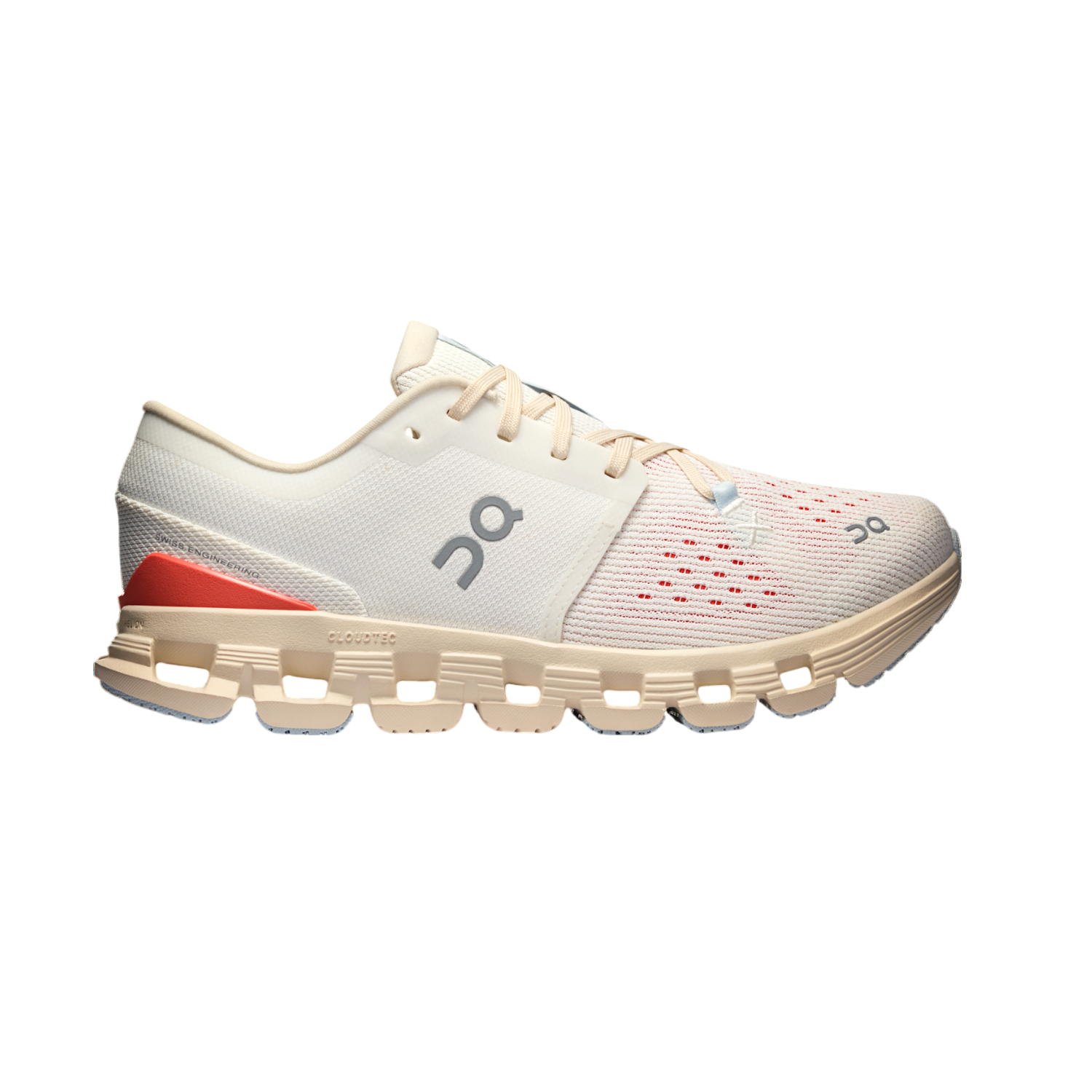On Cloud X 4 (3WE30073297) Shoe Women Ivory/Salmon