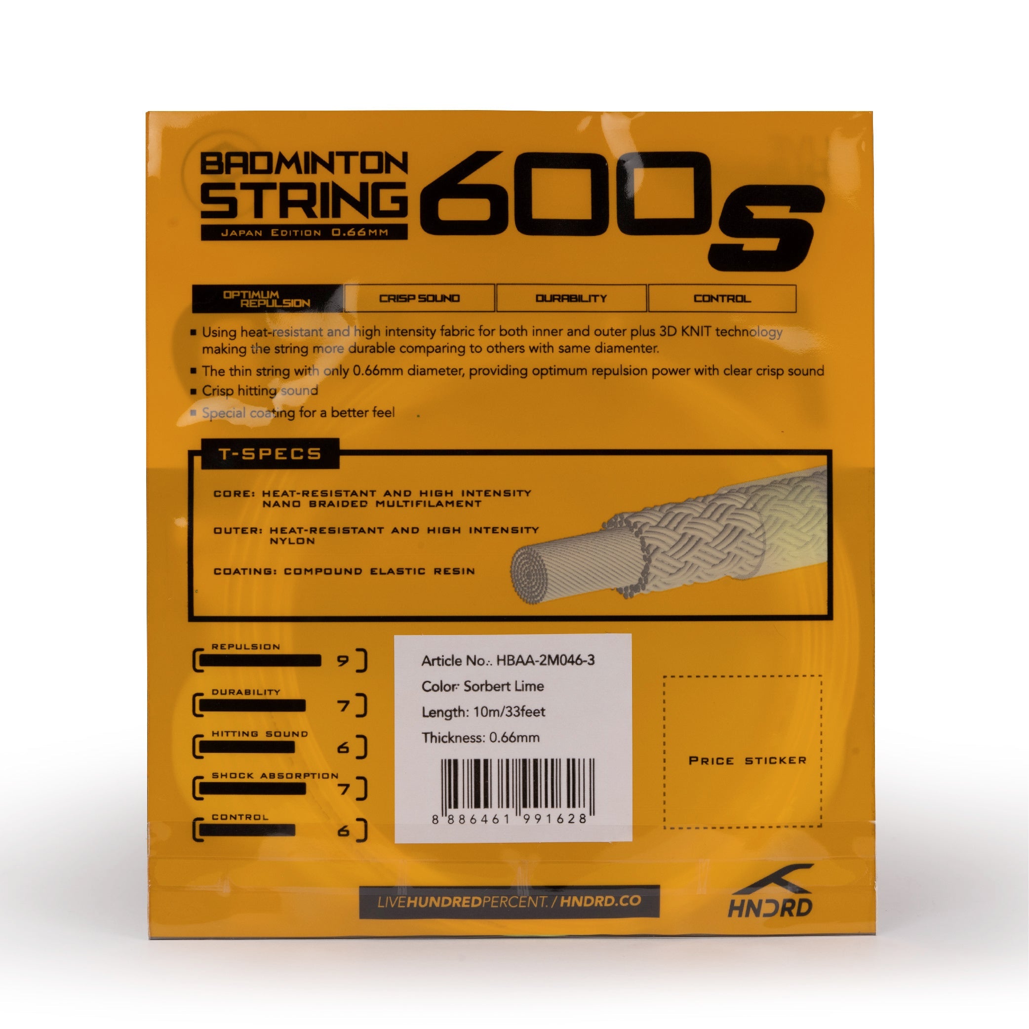 Hundred 600 S Badminton String HBAA-2M046-3