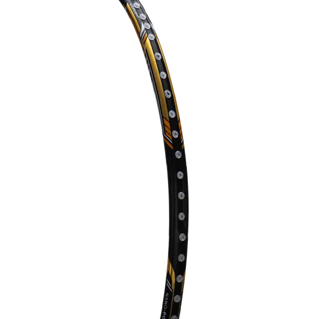 Hundred Nuclear 72 6U Badminton Racket - Black/White/Gold
