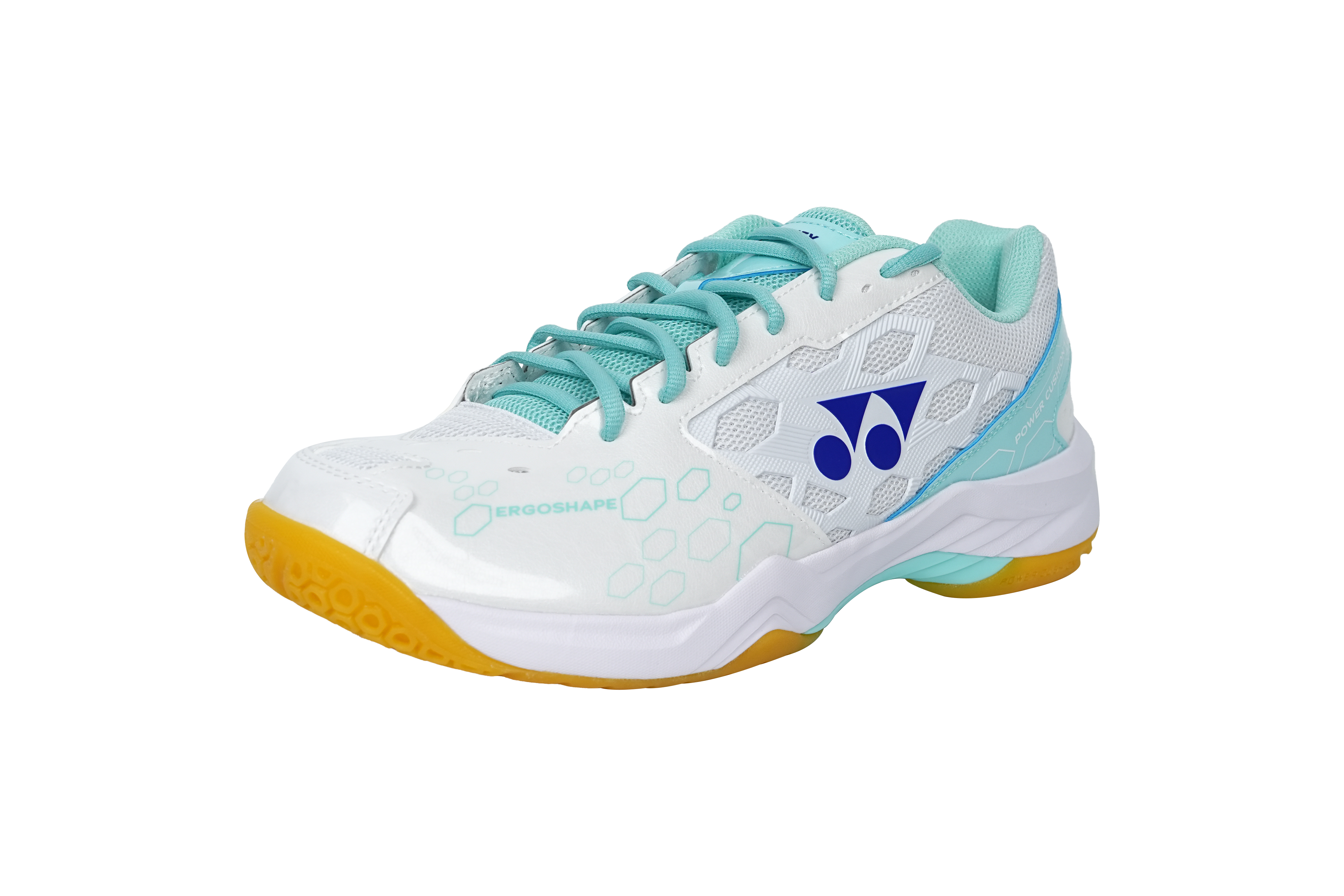 Yonex SHB101EX Power Cushion 101 Badminton Shoe Unisex - White/Mint Badminton Shoes Yonex