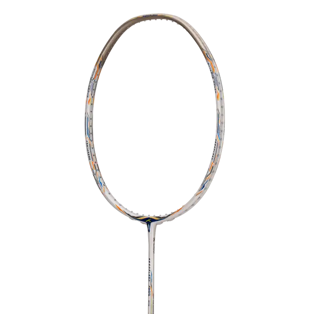 Hundred Aeroflash 7000 Attack 2U Badminton Racket - White/Gold/Blue