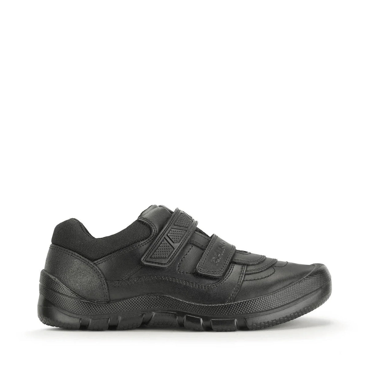 Start-Rite Rhino Warrior 8237 senior leather school shoes, black, front view