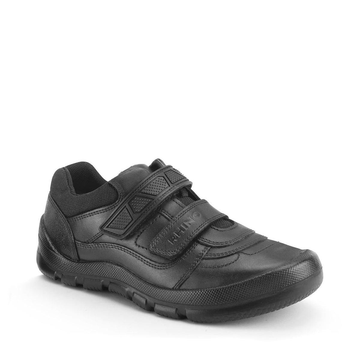 Start-Rite Rhino Warrior 8237 senior leather school shoes, black, side view