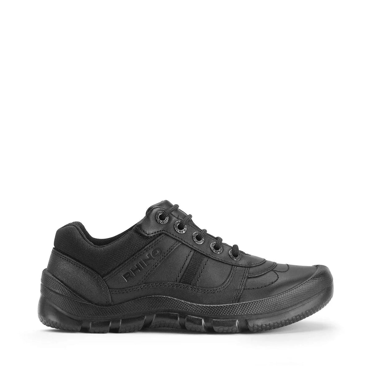 Start-Rite Rhino Sherman 8238 senior leather school shoes, black, front view