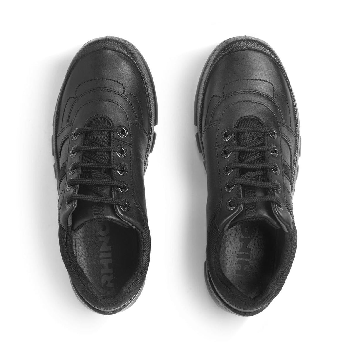 Start-Rite Rhino Sherman 8238 senior leather school shoes, black, back view