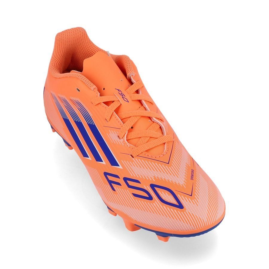 Adidas F50 Club FG/MG Football Boots Junior - Beam Orange/Lucid Blue/White JI0027