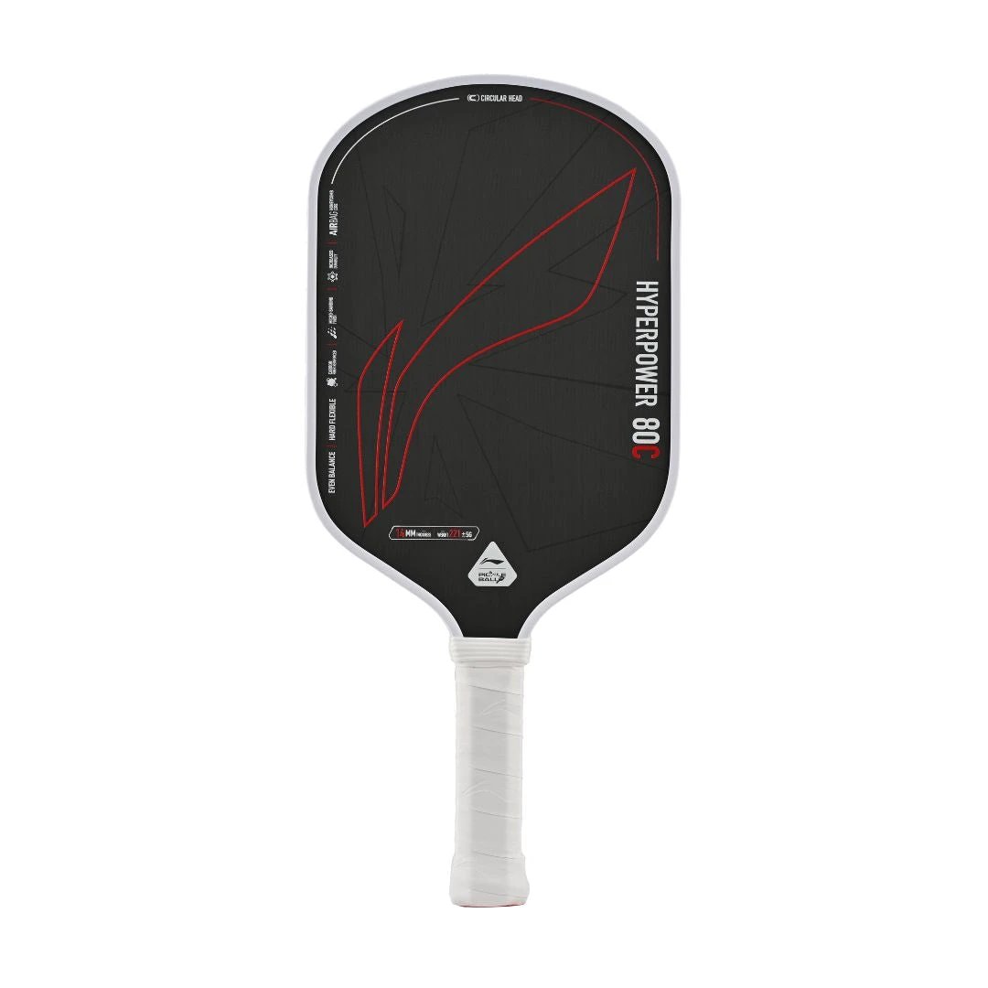 Li-Ning HyperPower 80C Pickleball Paddle - Black/White Pickleball Paddle Li-Ning