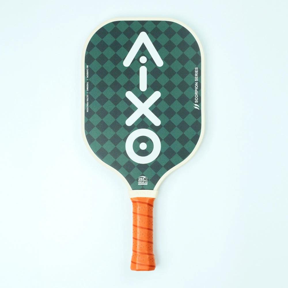 Aixo P11A Scorpion Series Country Club 3K Raw Carbon Pickleball Padel Green One Size Pickleball Paddle Aixo
