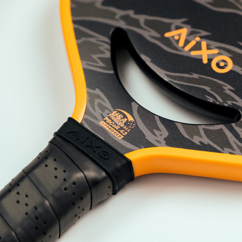 Aixo P14C Reaper Series Tiger King 18K Raw Carbon Pickleball Padel Pickleball Paddle Aixo