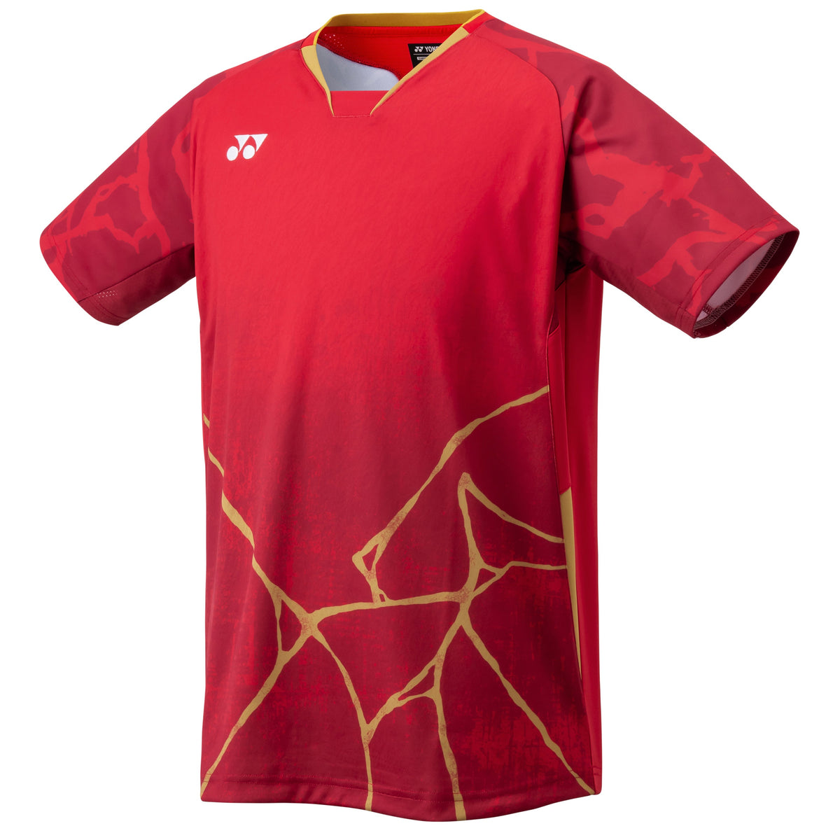 レアYONEX 幾何学模様 レッドシャツ M YONEX VERSICOOL Dry 幾何学模様シャツ JP M - メルカリ