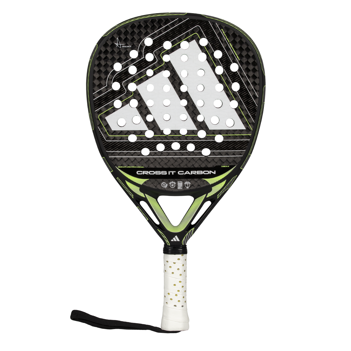 Adidas Cross It Carbon 2026 Padel Racket - Black/Lime Black Lime One Size Padel Adidas
