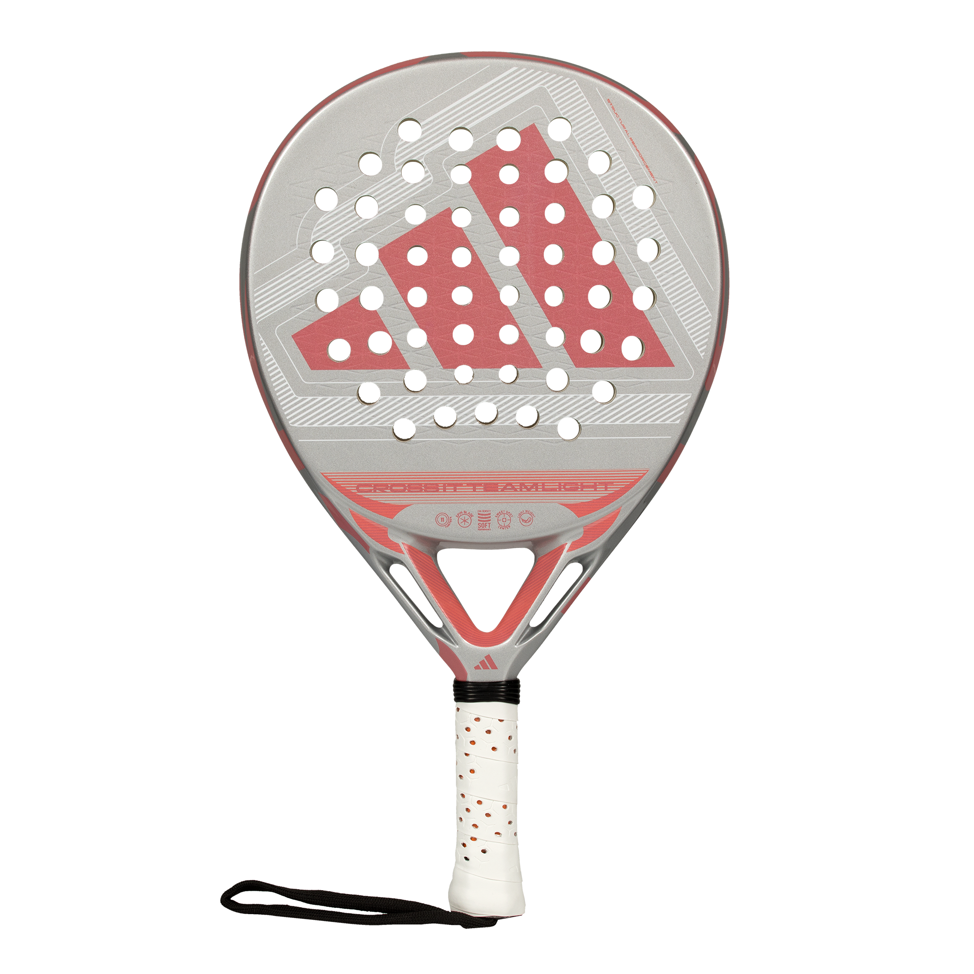 Adidas Cross It Team Light 2026 Padel Racket - Black/White Black White One Size Padel Adidas