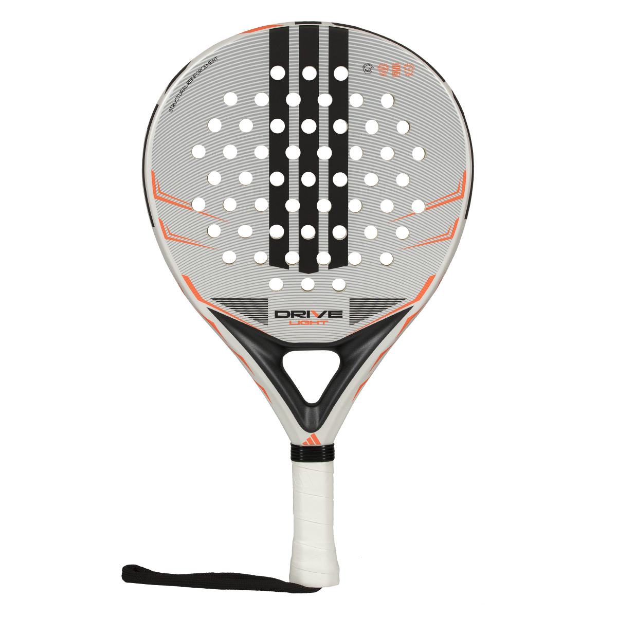 Adidas Drive Light 2026 Padel Racket - White/Orange White Orange One Size Padel Adidas