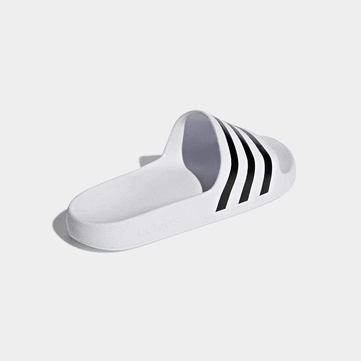 Adidas Adilette Aqua slides, Cloud White/Core Black, detail view