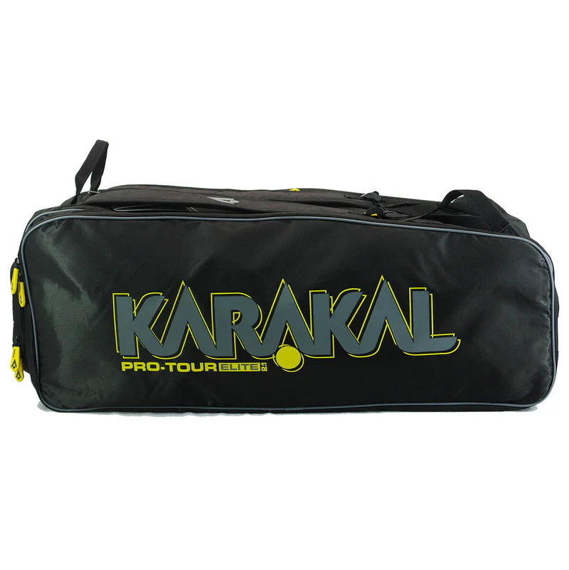 Karakal Pro Tour Elite 2.0 racket bag (Black/Yellow)