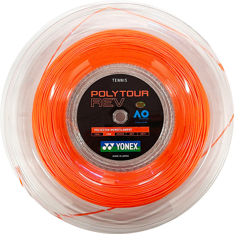 Yonex Polytour Rev 1.25mm 200m Reel Tennis String Orange