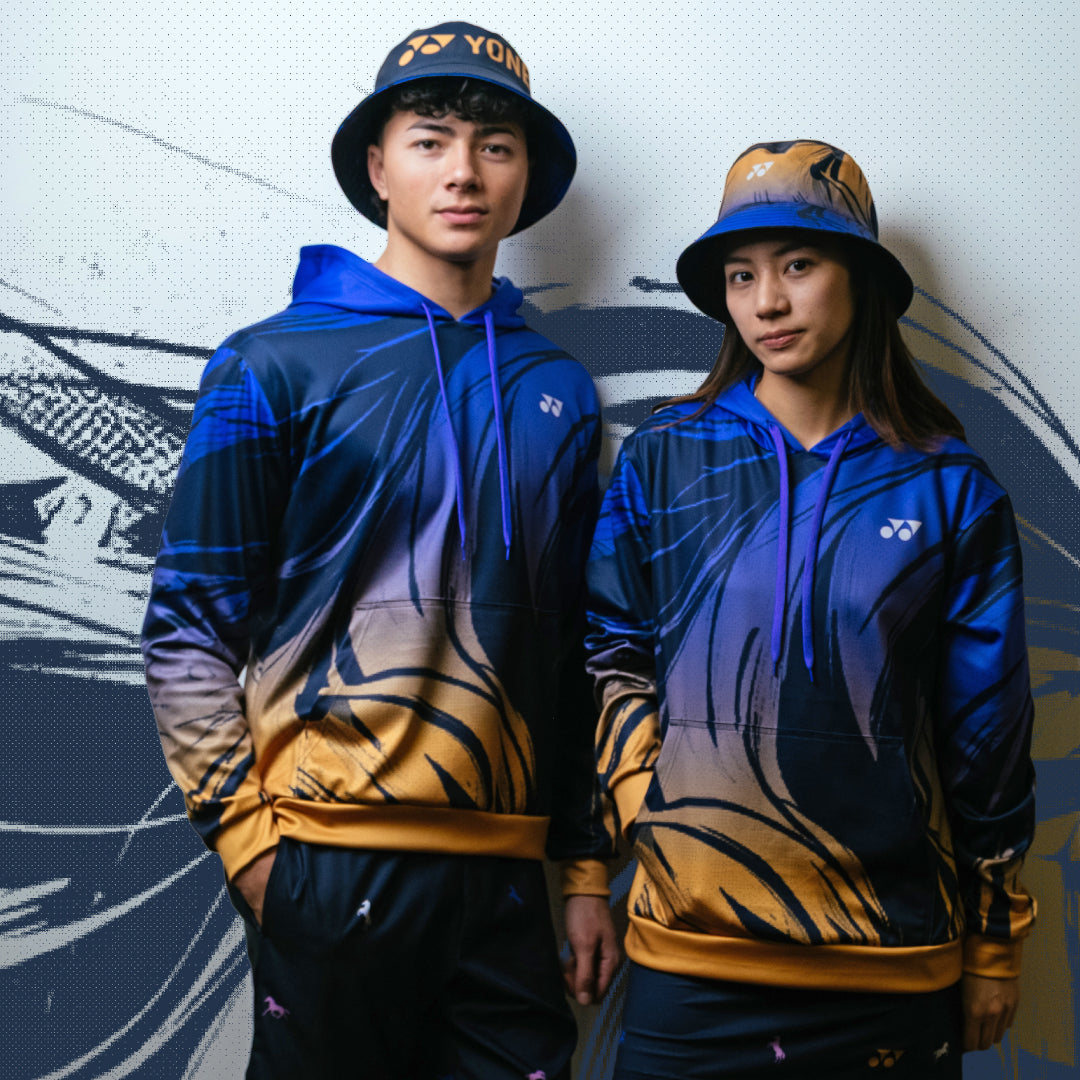 Pre-Order Yonex Imperial Charge – Unisex Overhead Hoodie (Celestial Purple / Pale Gold) Yonex CNY2026 Hood Sweat B Unisex Clothing Yonex
