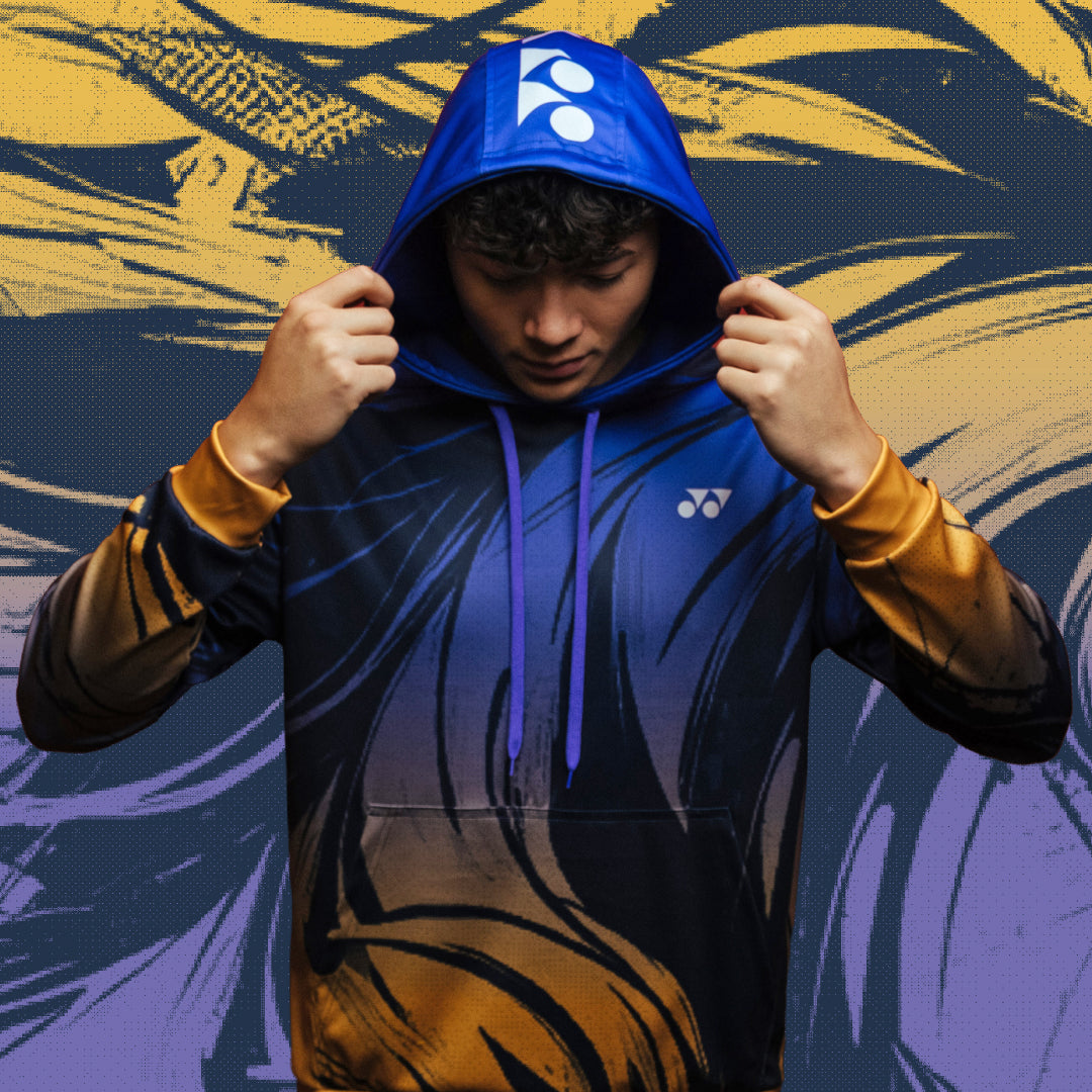 Pre-Order Yonex Imperial Charge – Unisex Overhead Hoodie (Celestial Purple / Pale Gold) Yonex CNY2026 Hood Sweat B Unisex Celestial Purple Pale Gold Clothing Yonex