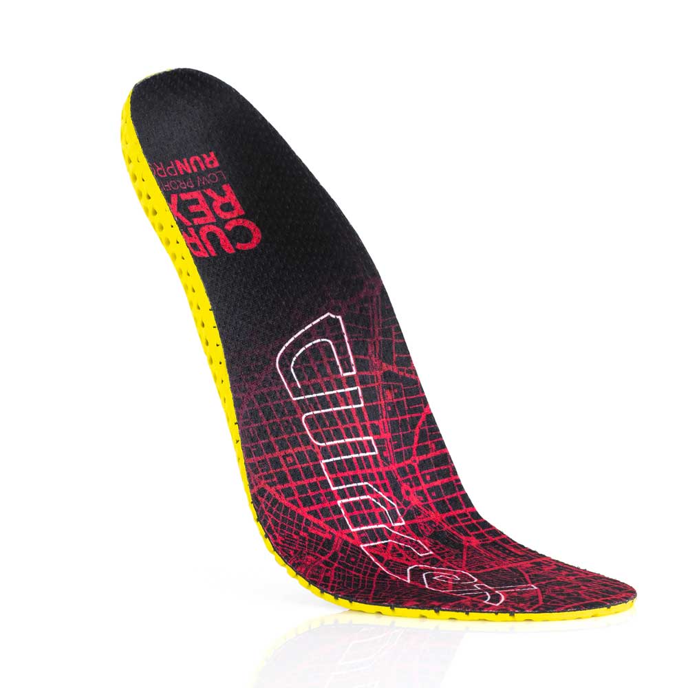 CURREX RunPro low profile running insole, red, side view