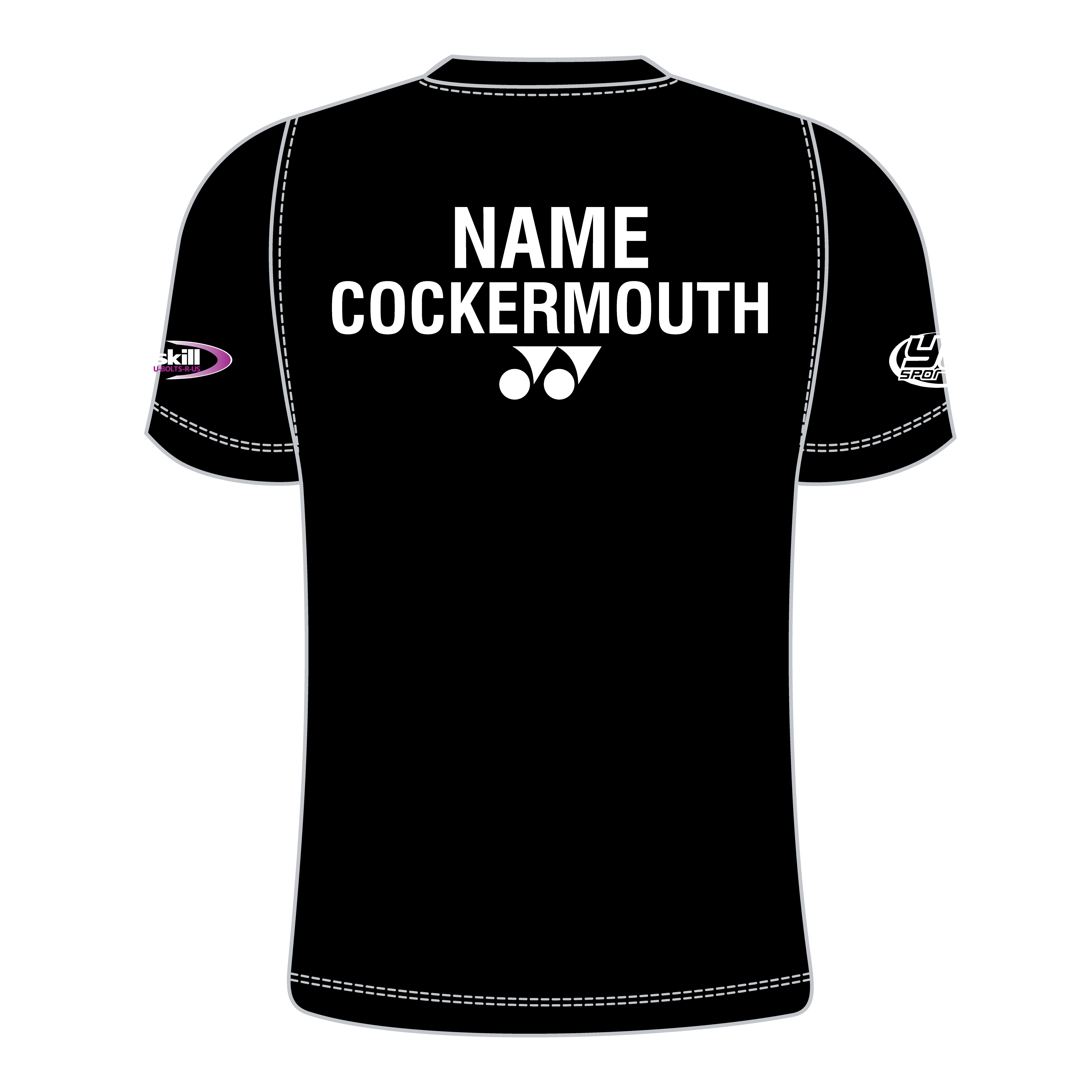 Cockermouth Badminton T011 Flash V T-Shirt Mens