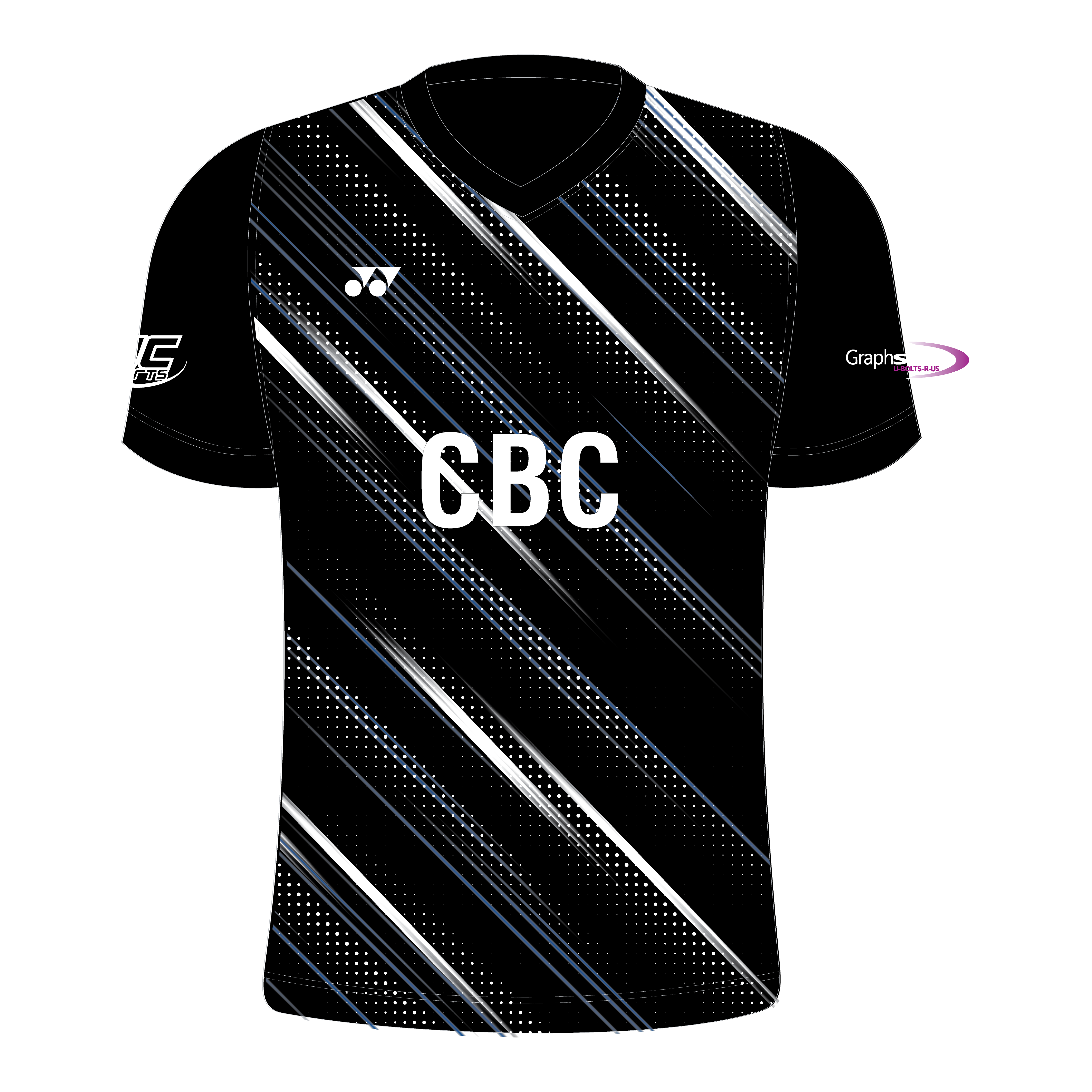 Cockermouth Badminton T011 Flash V T-Shirt Mens