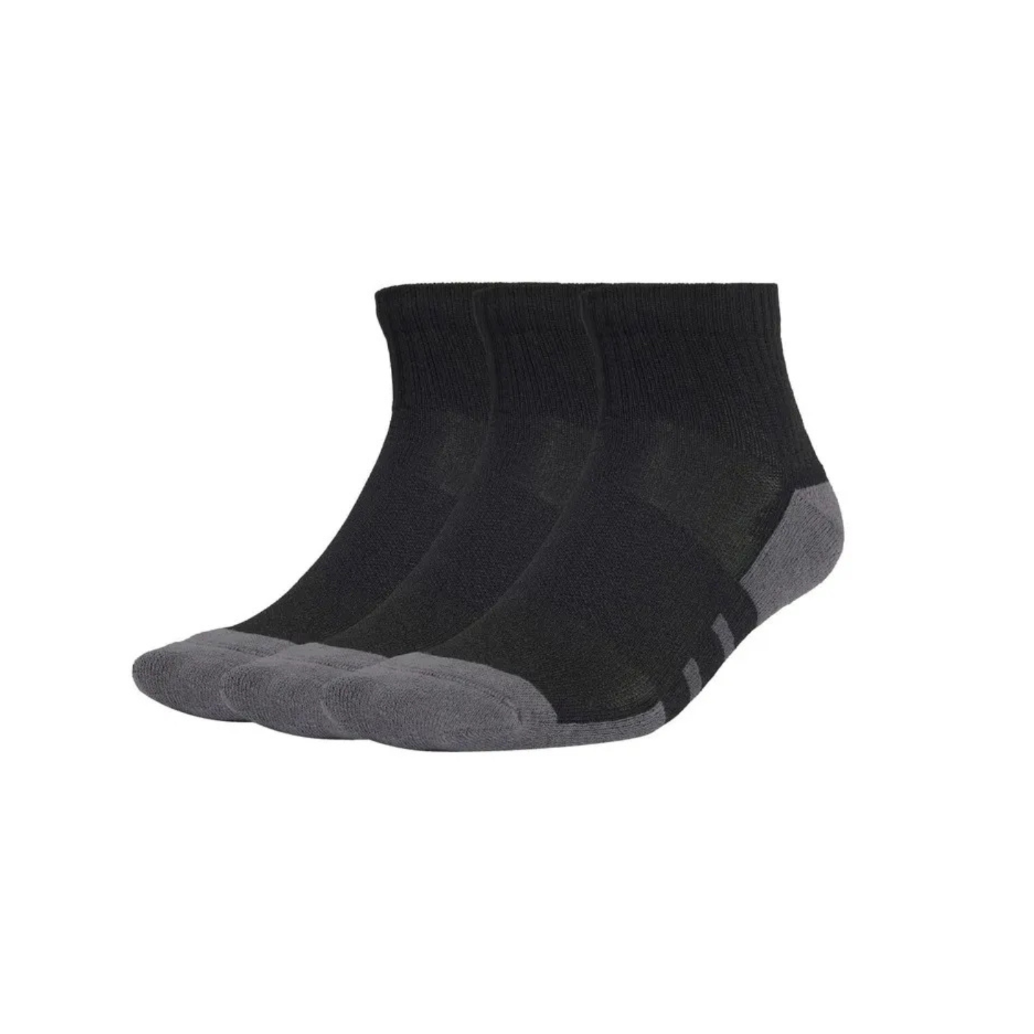 Adidas Essentials CLIMACOOL Quarter Socks 3 Pairs - Black/Grey Black Grey Clothing Adidas