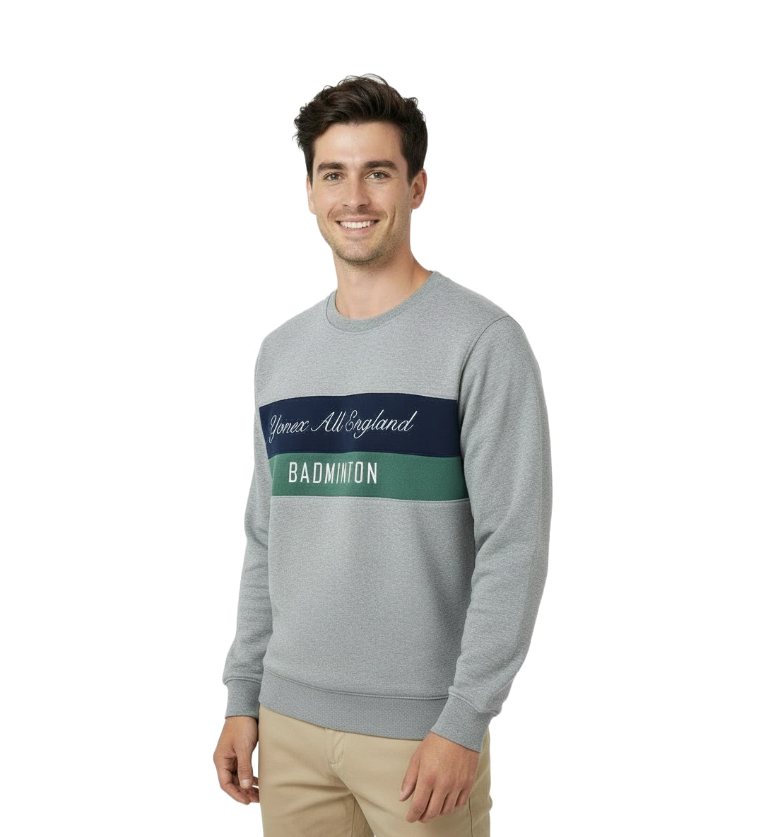 Yonex All England 1899 Crew Neck Sweat 26 - Heather Clothing Yonex