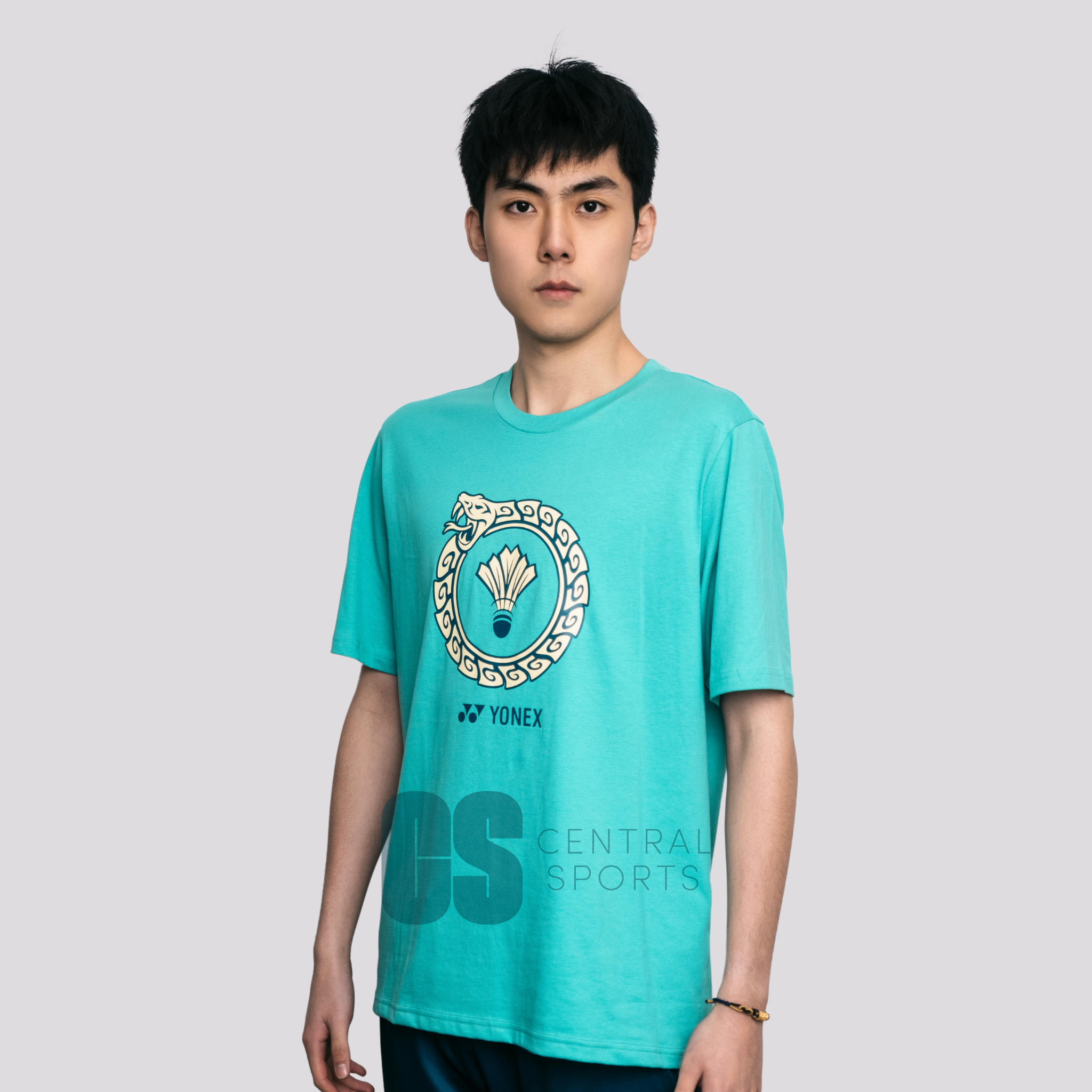 Yonex Snake Ring Mens Cotton T-Shirt Black