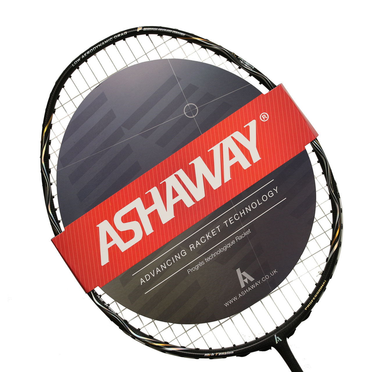 Ashaway Phantom Helix Badminton Racket - Black/Gold
