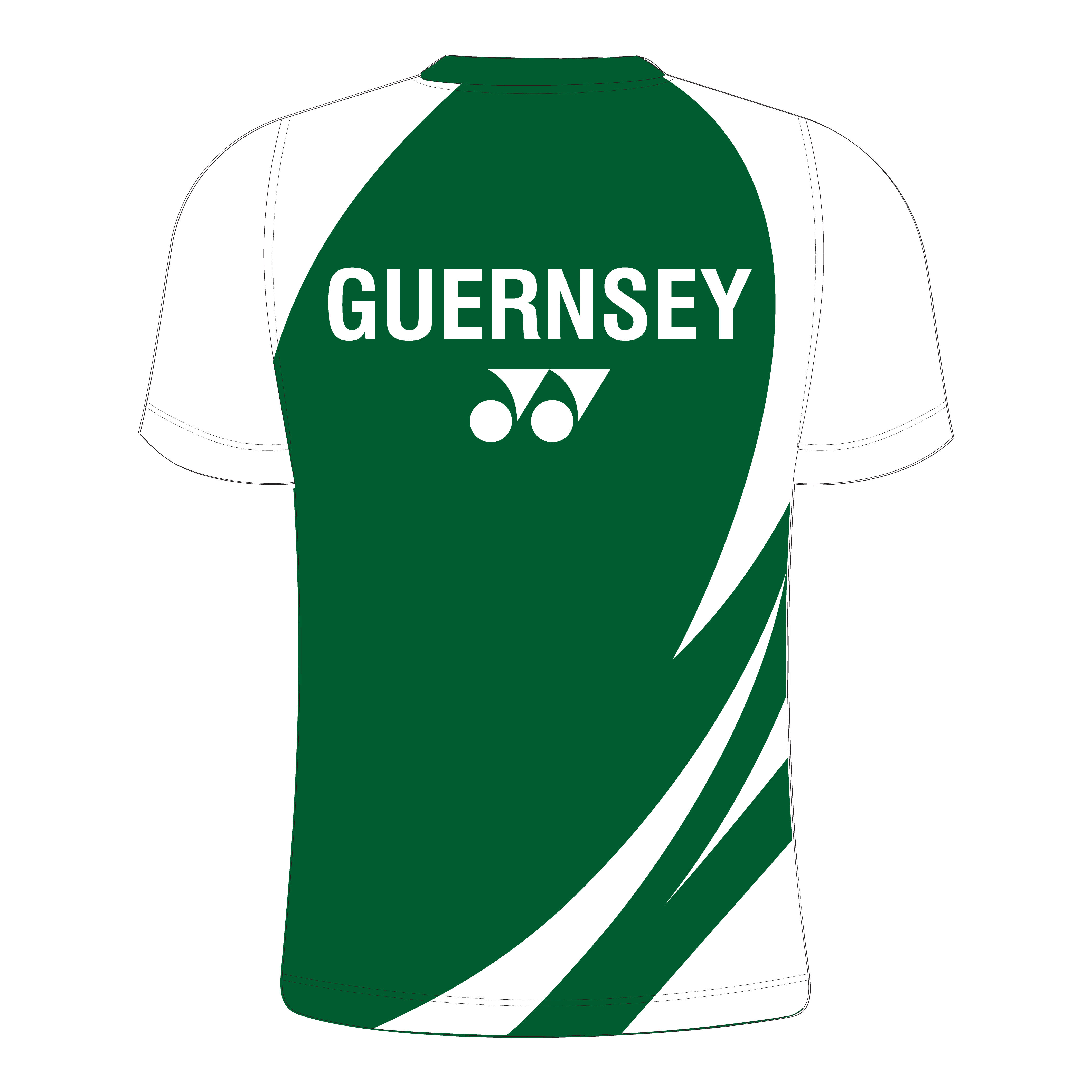 Guernsey Beast Mens T Shirt GREEN/WHITE