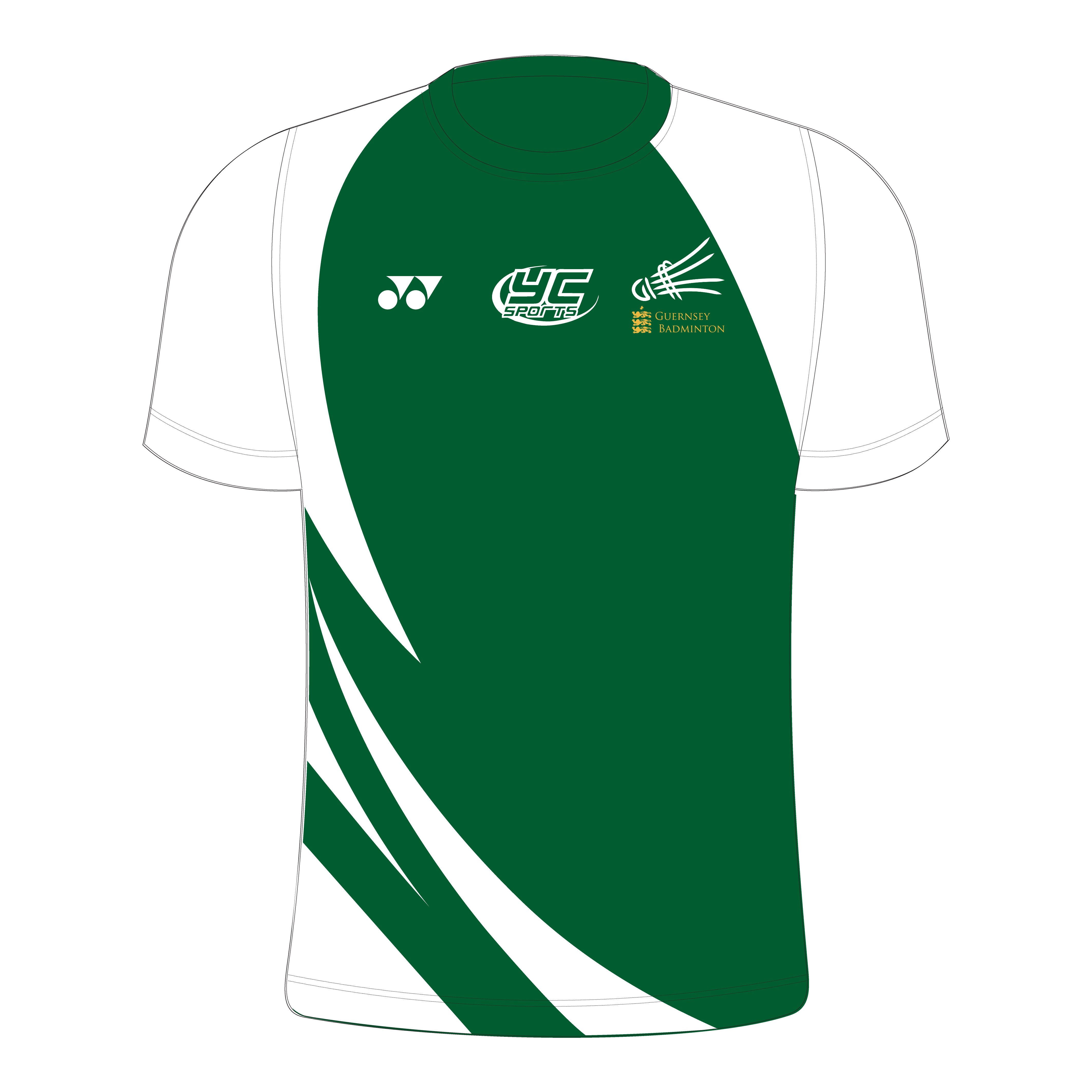 Guernsey Beast Mens T Shirt GREEN/WHITE